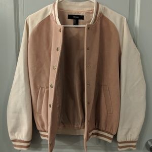 Pink Forever 21 Varsity Jacket